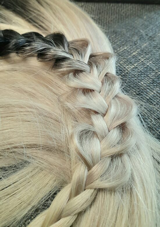 Moresoo mati ar klipšiem, ombre  ,40cm/1B-18-60