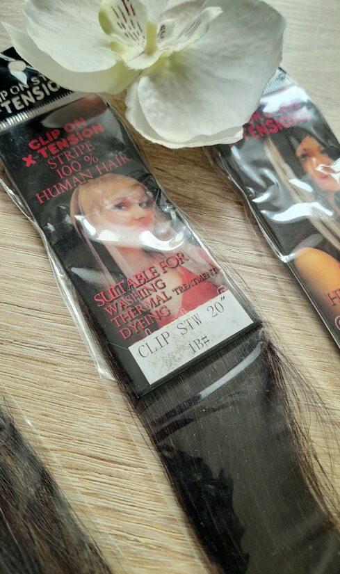 Mati uz viena klipša, X- tenison, #1B, 50cm