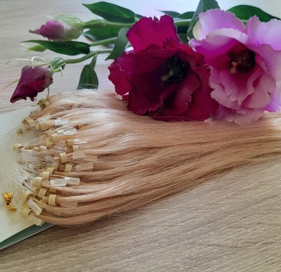 Mati ar mikroriņķiem, 35 cm, zeltaini blondi