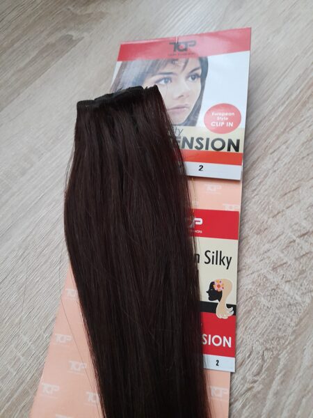 Tumši brūni mati uz 5 klipšiem, 40cm