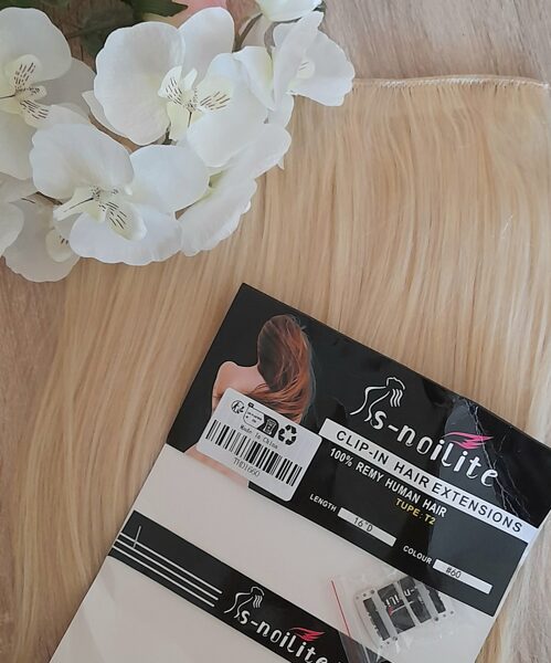 Blondi mati ar klipšiem, 40cm, viena trese