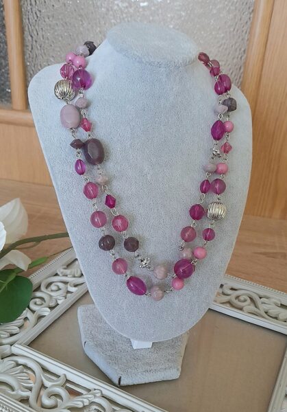 Krāsaina kaklarota violetīgos, rozīgos toņos #2/41