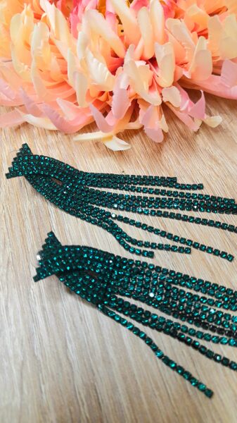 Zaļi auskari ar bārkstīm #1/75