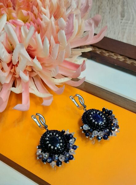 Auskari ar zilo smilšakmeni # 5/22