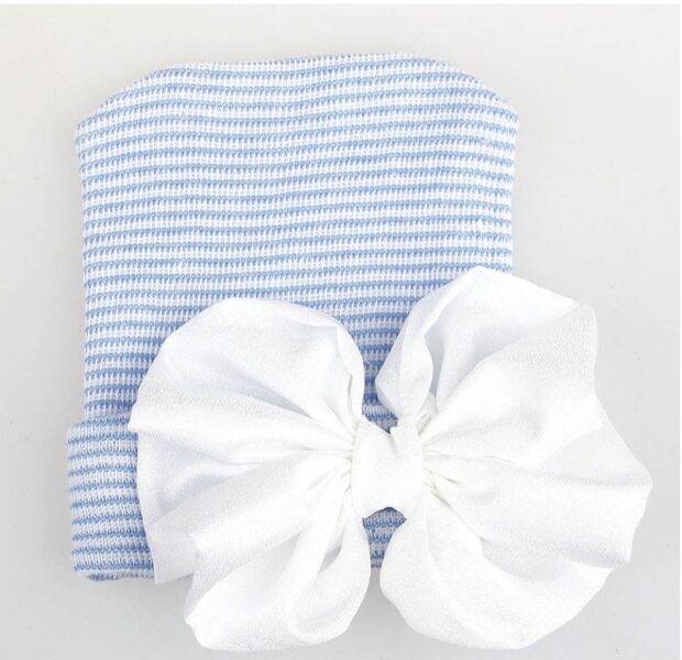 Zīdaiņu cepurīte ar baltu banti #20